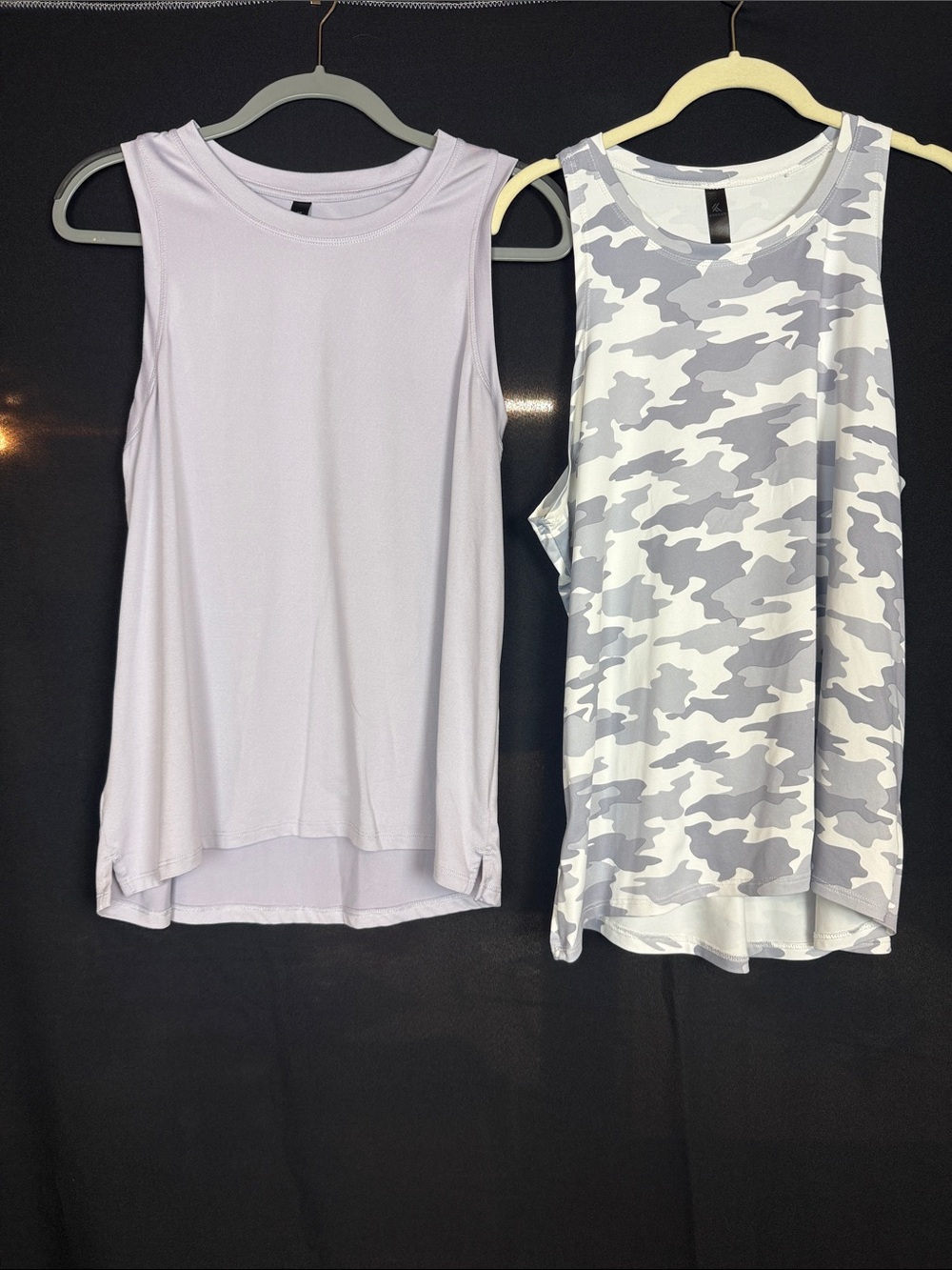 Kyoden Sleeveless Tank Top - Light Lavender & Gray Camo-2 pc set